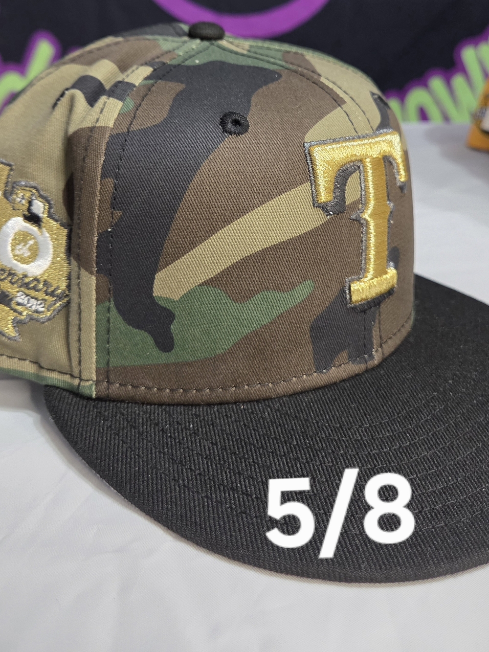 New Era 7 5/8 - Topperz Camo Edition Texas Rangers
